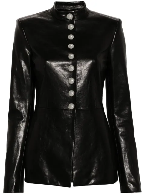 KHAITE The Samuel leather jacket Black 6128843