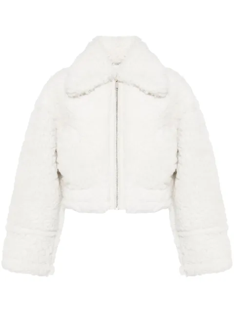 Halfboy cropped shearling jacket White HFW232WLAV031049