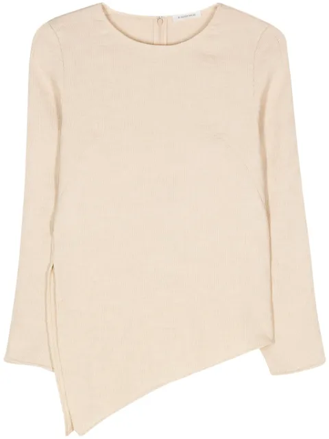 By Malene Birger textured asymmetric top Neutrals Q72071002