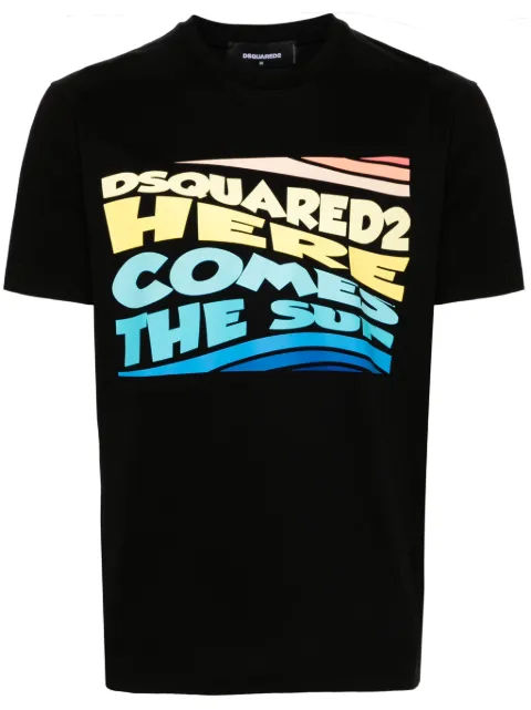 DSQUARED2 logo-print cotton T-shirt Black S71GD1395S23009