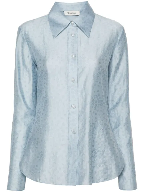 Rodebjer Carmen floral-embroidered shirt Blue 2300526