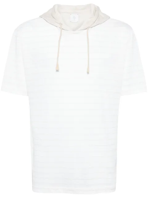 Eleventy striped hooded T-shirt White I75TSHI12TES0I206