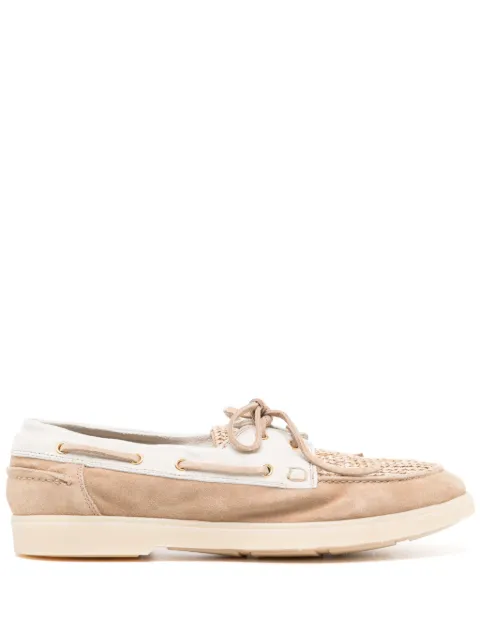 Eleventy woven-panel boat shoes Neutrals I77SCAI04SCA0I012