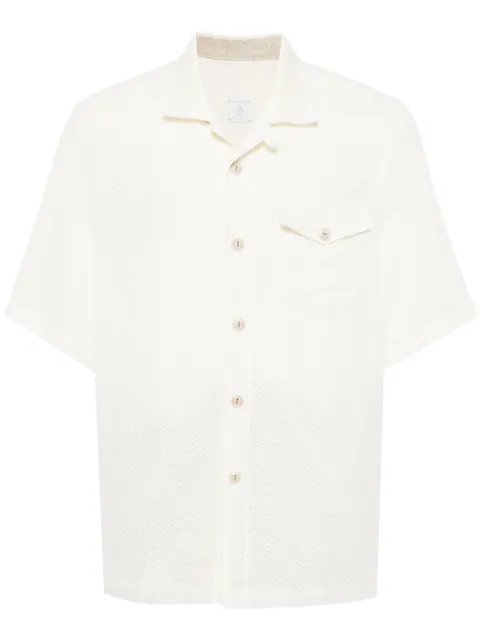 Eleventy short-sleeve pointelle-knit shirt White I75CAMI09TES0I180