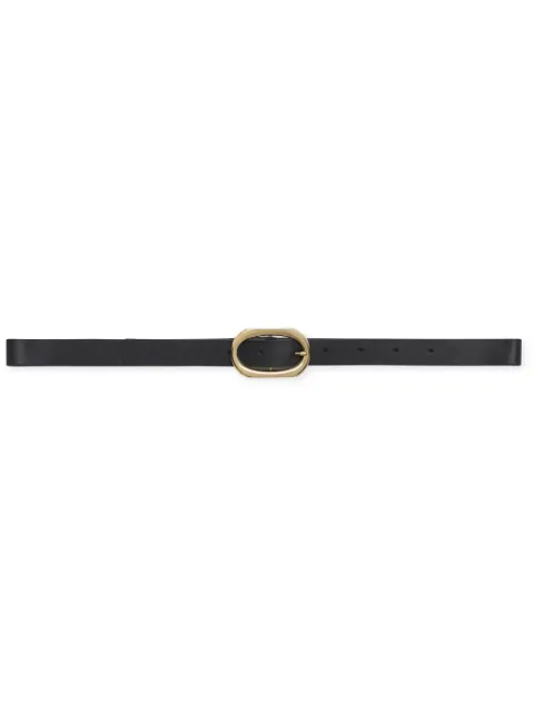ANINE BING small Signature Link leather belt Black A122187000