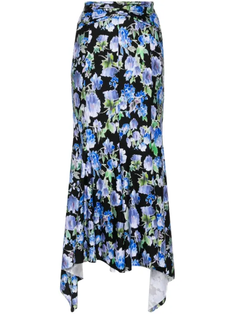 Philosophy Di Lorenzo Serafini floral-print midi skirt Blue V01150741