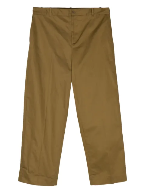 Maison Kitsuné mid-rise straight-leg chinos Green MM01106WW0078