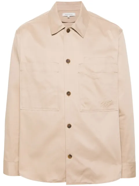 Maison Kitsuné button-up cotton overshirt Neutrals MM00401WW0078