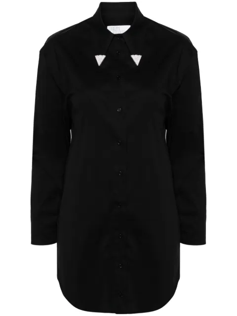 Giuseppe Di Morabito rhinestone-embellished poplin mini dress Black 02PSDR349V02277