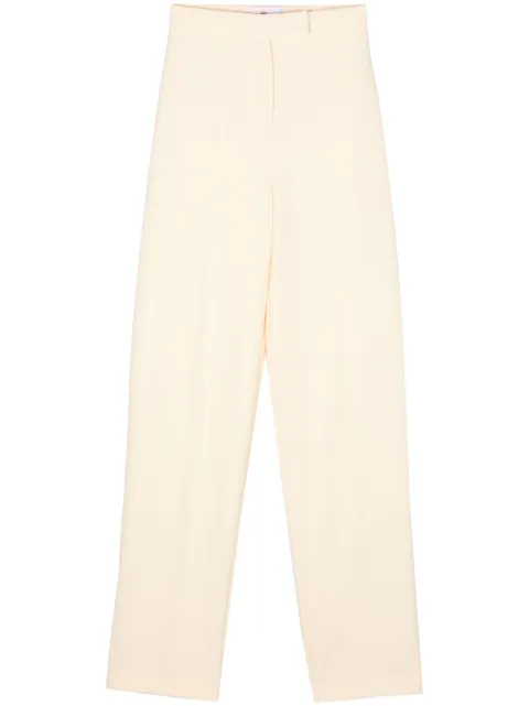 Chiara Ferragni crepe pressed-crease tapered trousers Yellow 76CBA140N0103