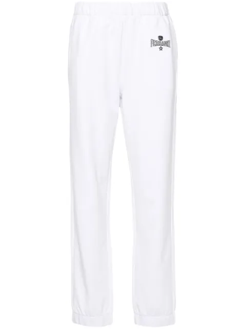 Chiara Ferragni logo-embroidered cotton track pants White 76CBAC01CFK02
