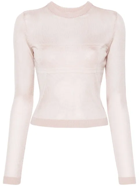 Chiara Ferragni Maxi Logomania fine-knit jumper Pink 76CBFH09CMH34