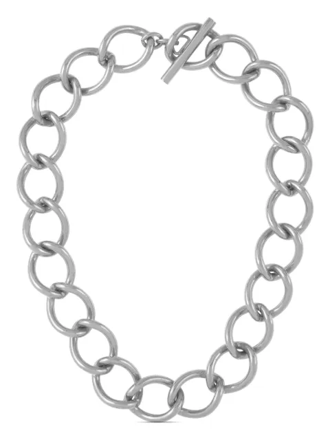 Susan Caplan Vintage 1980s Monet chain necklace Silver NL025262