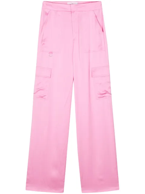 Chiara Ferragni textured straight cargo pants Pink 76CBA149N0299