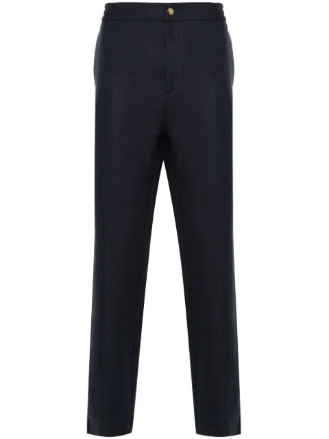 ETRO herringbone linen trousers Blue MRED000699TU3C9