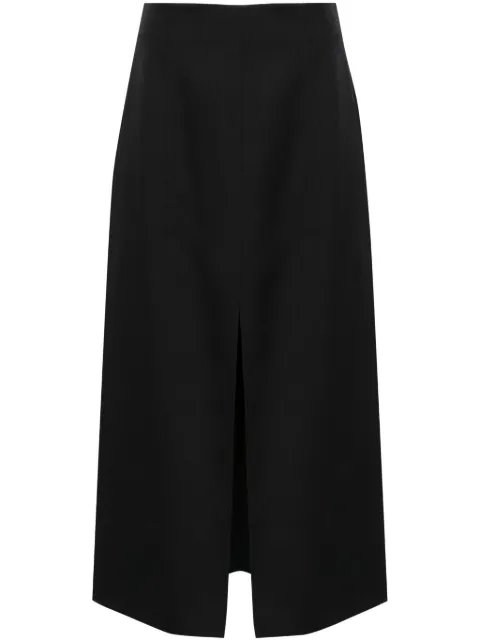 Golden Goose A-line virgin wool midi skirt Black GWP01697P000965