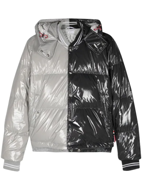 Thom Browne two-tone puffer jacket Grey MJD111CF0657