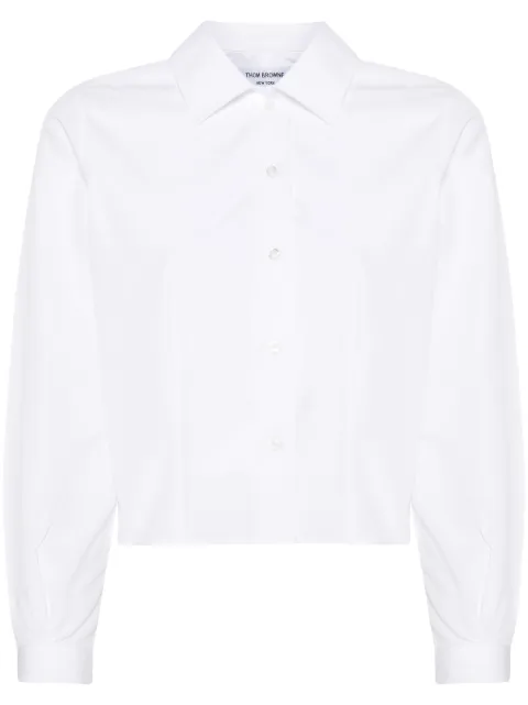 Thom Browne cropped cotton shirt White FLL188A03113
