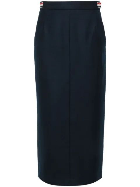 Thom Browne high-waist wool midi skirt Blue FGCA12AF0746