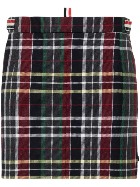 Thom Browne tartan-check wool miniskirt Blue FGCA04AF0651
