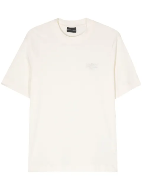 Emporio Armani rubberised-logo T-shirt Neutrals 3D1TH31JOCZ