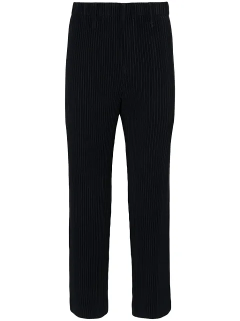 Homme Plissé Issey Miyake Basic tapered plissé trousers Blue HP46JF450