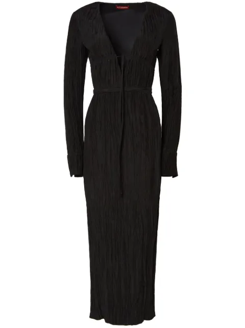 Altuzarra Carol crinkled midi dress Black S2243006BYS061000001BLACK