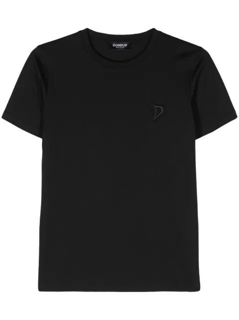 DONDUP logo-embroidered cotton T-shirt Black S746JF0271DFZ4