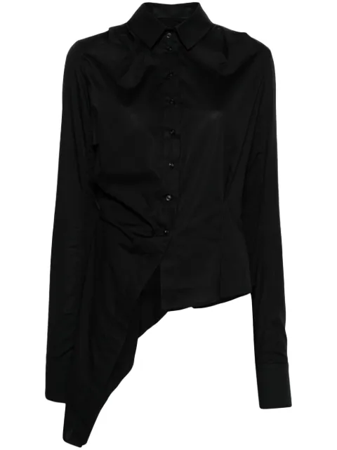 Marc Le Bihan asymmetric poplin shirt Black 2601E24