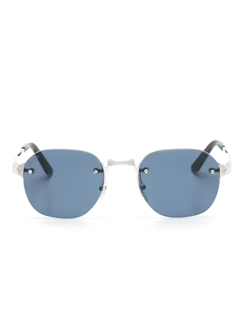 Cartier Eyewear round-frame rimless sunglasses Silver CT0459S