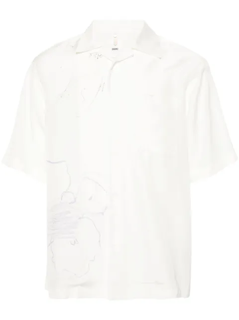 OAMC sketch-print short-sleeve shirt White 24E28OAU98VICOA024