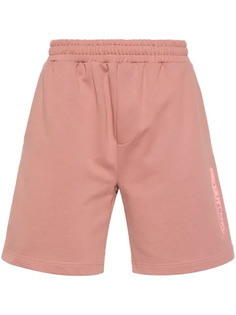 Helmut Lang Space-logo cotton shorts Pink N10HM206