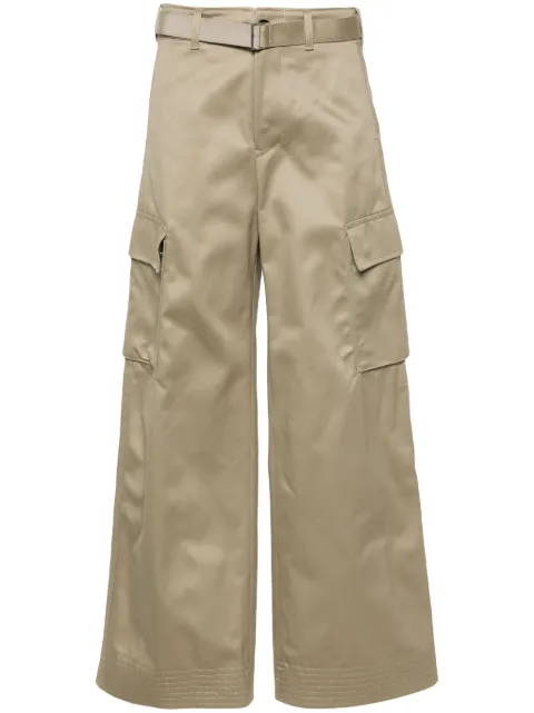 sacai belted cargo trousers Brown 2407078