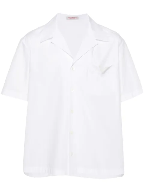 Valentino Garavani V-detail bowling shirt White VAAV904WW