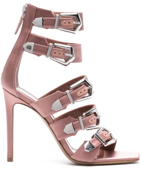 Paris Texas Ursula 105mm buckled sandals Pink PX1153XTSATDARKPHARD
