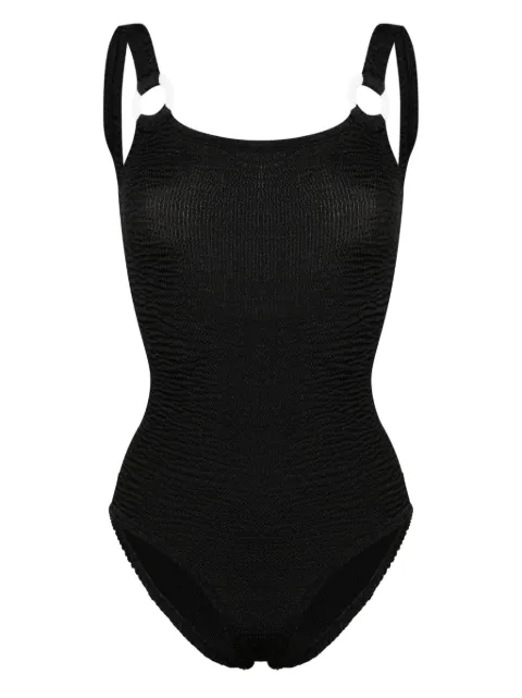 PARAMIDONNA Sophia crinkled swimsuit Black SS22OSBL