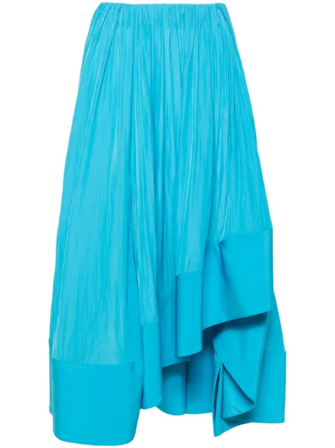 Lanvin asymmetric charmeuse maxi skirt Blue RWST00084778P24