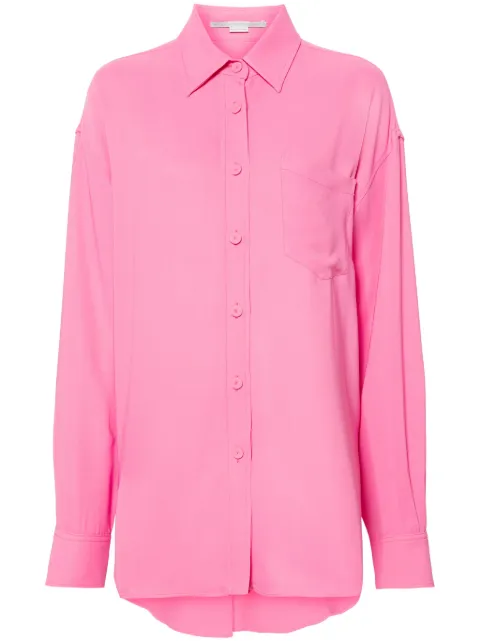 Stella McCartney drop-shoulder crepe shirt Pink 6200443DU300