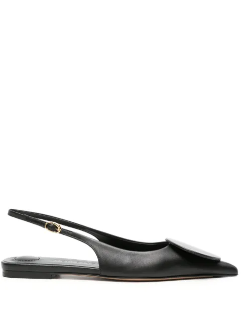 Jacquemus Les Slingbacks Duelo leather ballerina shoes Black FOW00077AC27L26