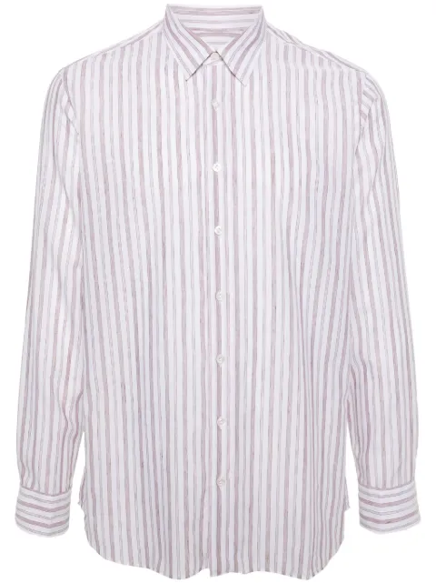 Lardini halo-stripe classic-collar shirt Pink EQTEDEQC1805