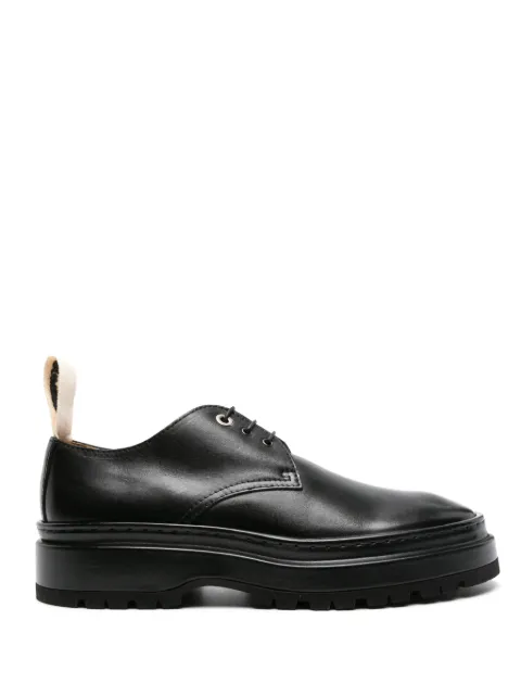Jacquemus Les Pavane leather derby shoes Black 236FO1214305
