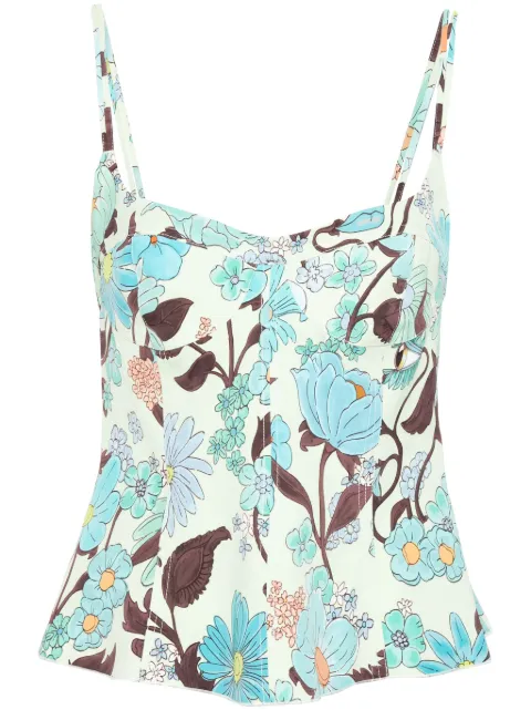 Stella McCartney floral-print peplum top Green 6T01583DS300