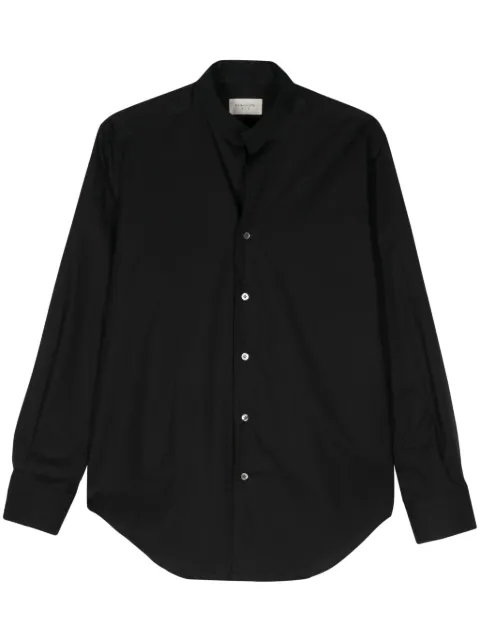 Tintoria Mattei poplin long-sleeve shirt Black SRAGRP