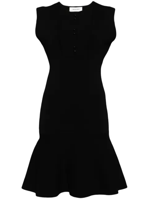 Yves Salomon peplum-hem midi dress Blue 24E24EYR51090MSVP