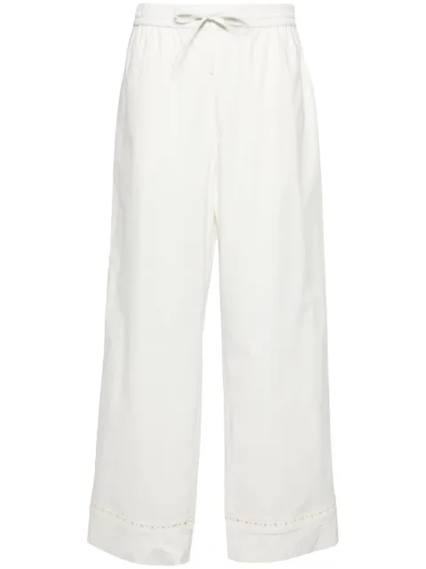 Yves Salomon high-waist straight-leg trousers White 24E24EYP035XXCOXW