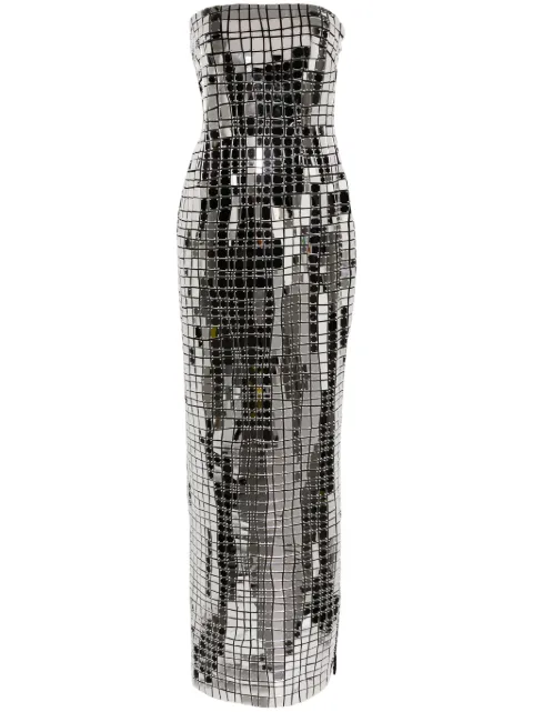 Retrofete Imani metallic strapless gown Metallic HL248300