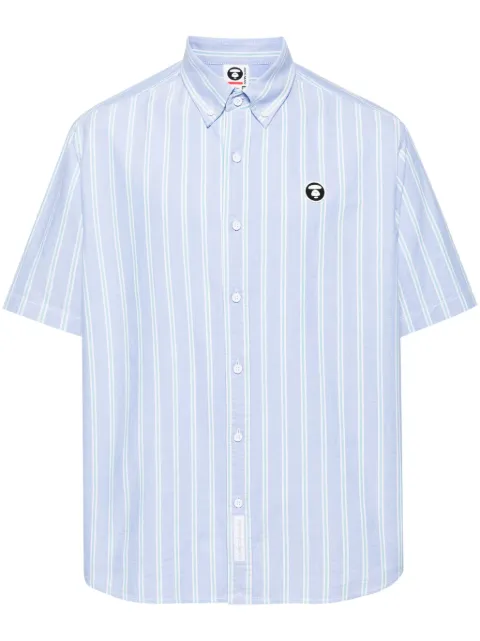 AAPE BY *A BATHING APE® striped cotton shirt Blue ASR8474XXM