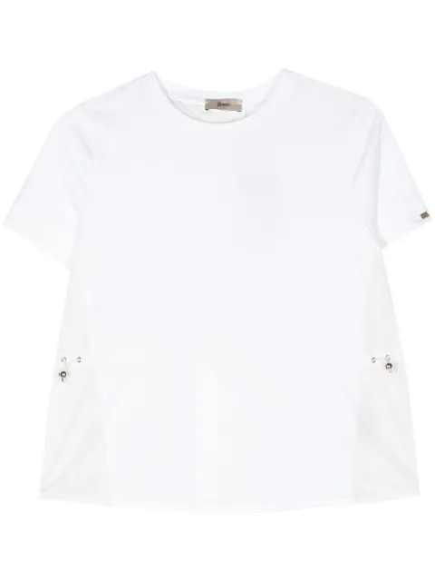 Herno contrast-panel T-shirt White JG000224D520061000