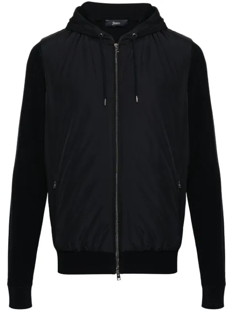 Herno contrast-panel piqué jacket Blue MC000168U72056