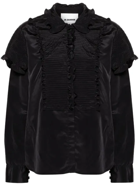 Jil Sander ruffled button-up blouse Black J02DL0172J70154